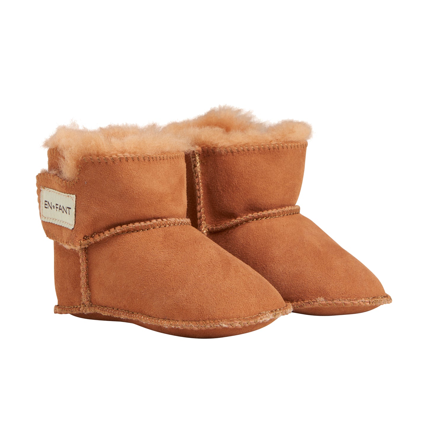 En Fant - Sheepskin Bootee Læder brun