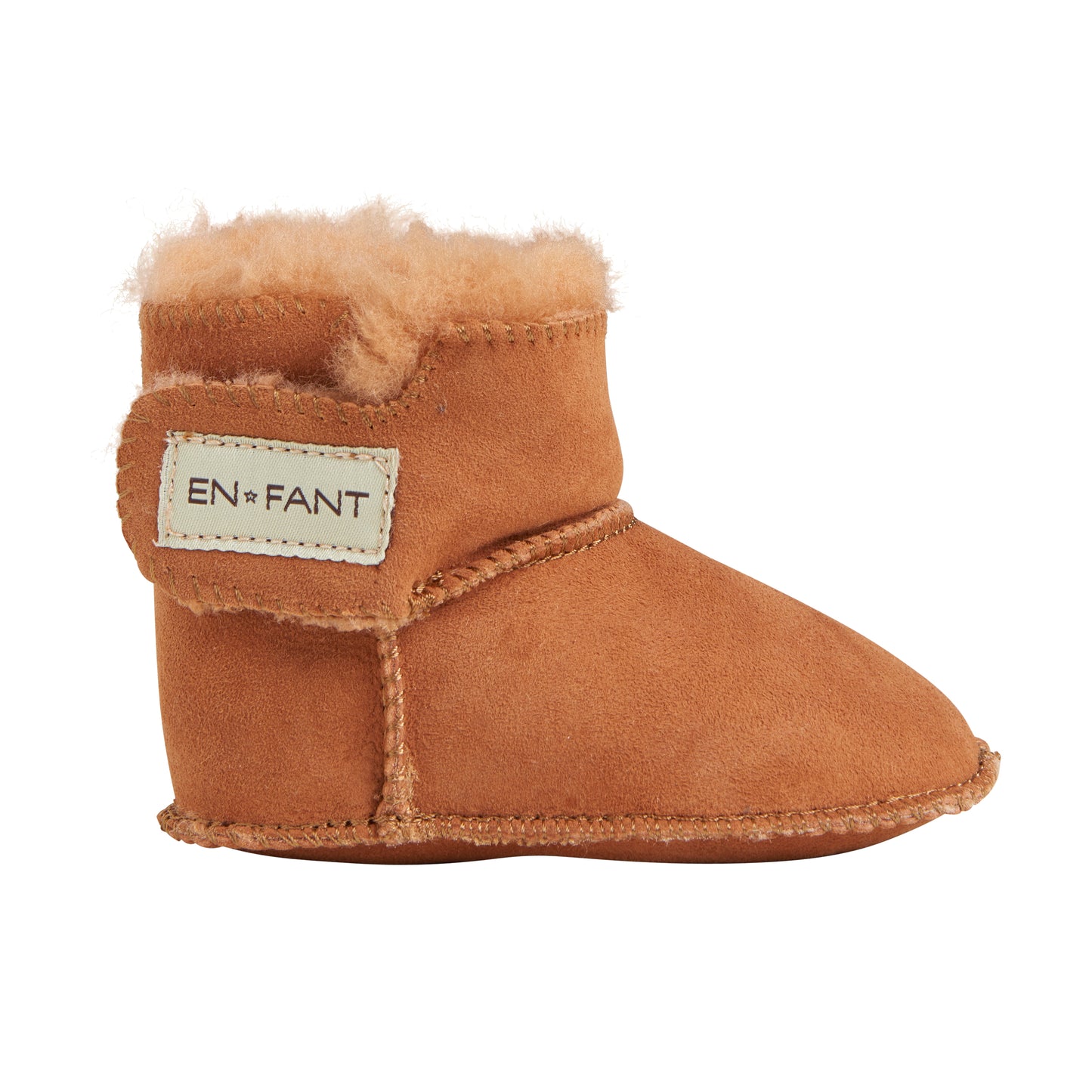 En Fant - Sheepskin Bootee Læder brun