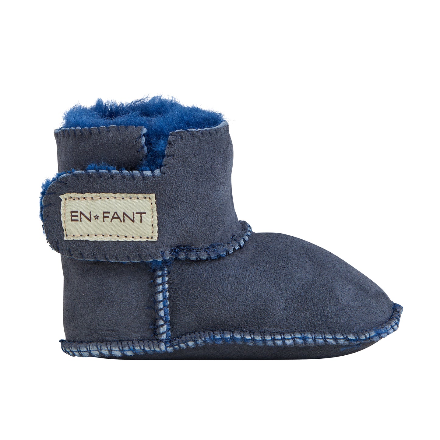 En Fant - Sheepskin Bootee Blå