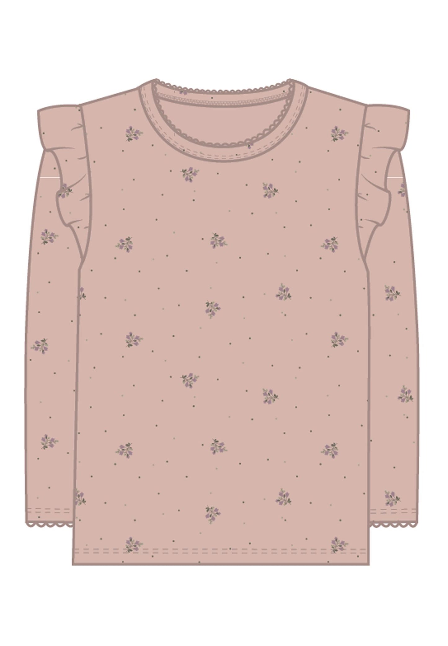 Name it Langærmet - NMF BELINEA LS TOP - Rose Smoke