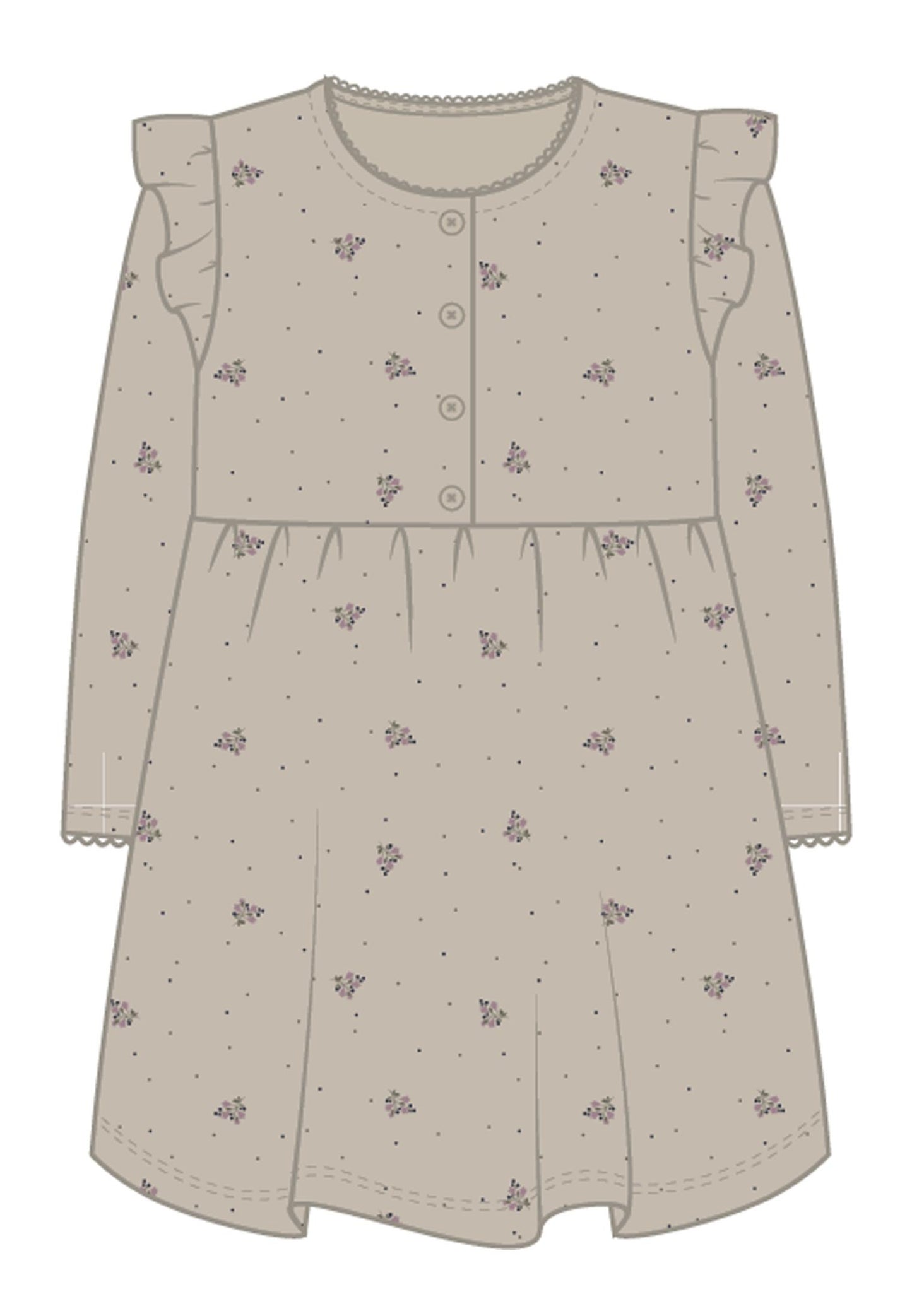 Name it Kjole - NMF BELINEA LS DRESS - Peyote