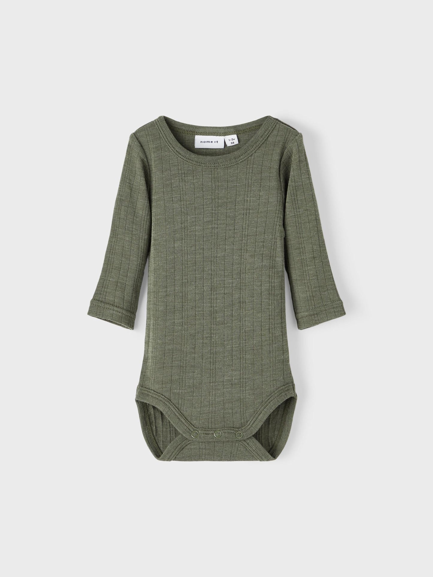 Name it Bodystocking Uld - NBM WANG WOOL - Beetle