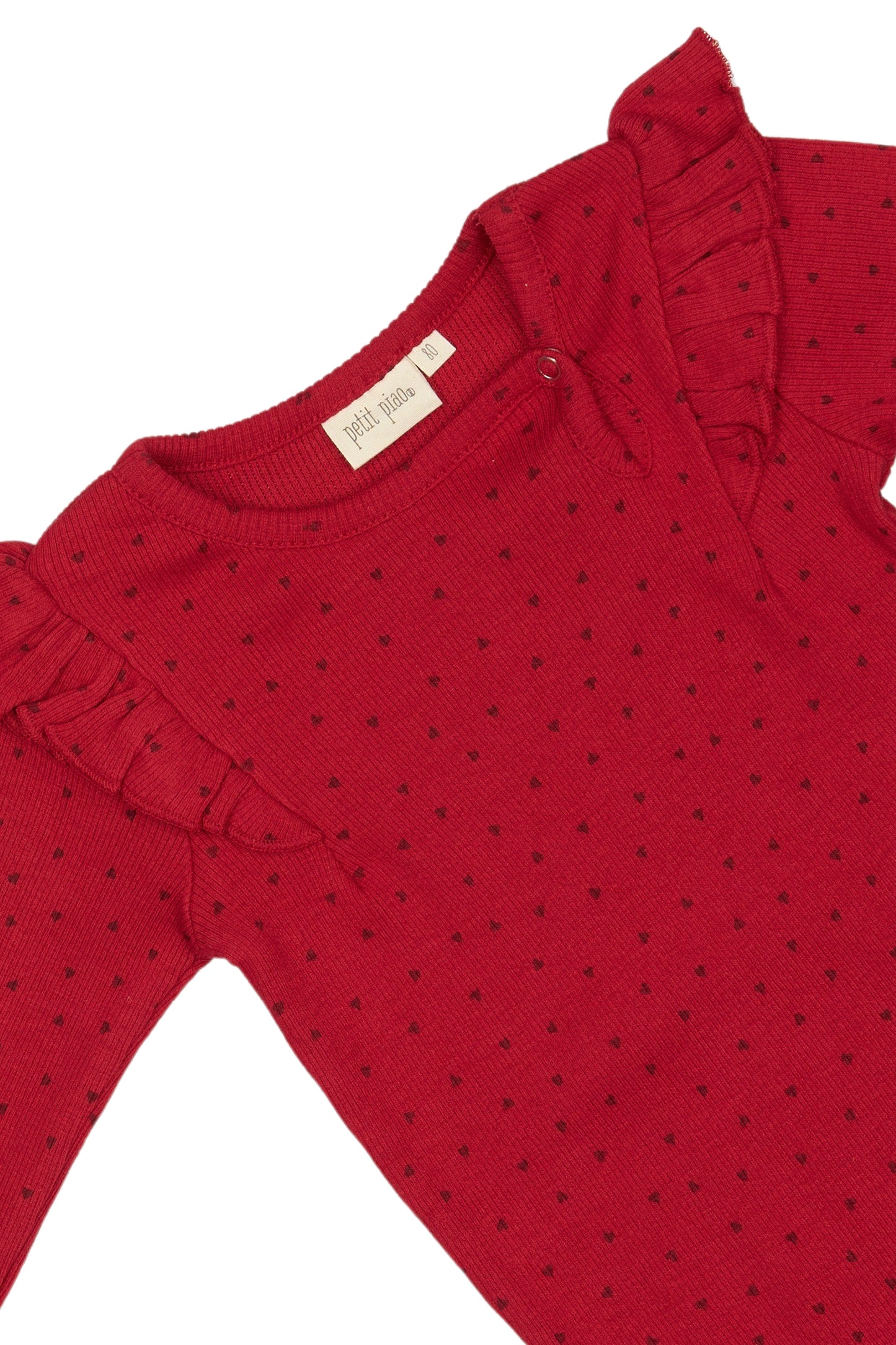 Petit Piao - Body L/S Frill Modal heart