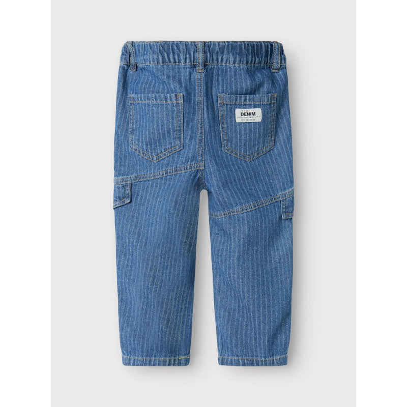 NAME IT - Ben Tap Stribet Jeans Medium Blue Denim