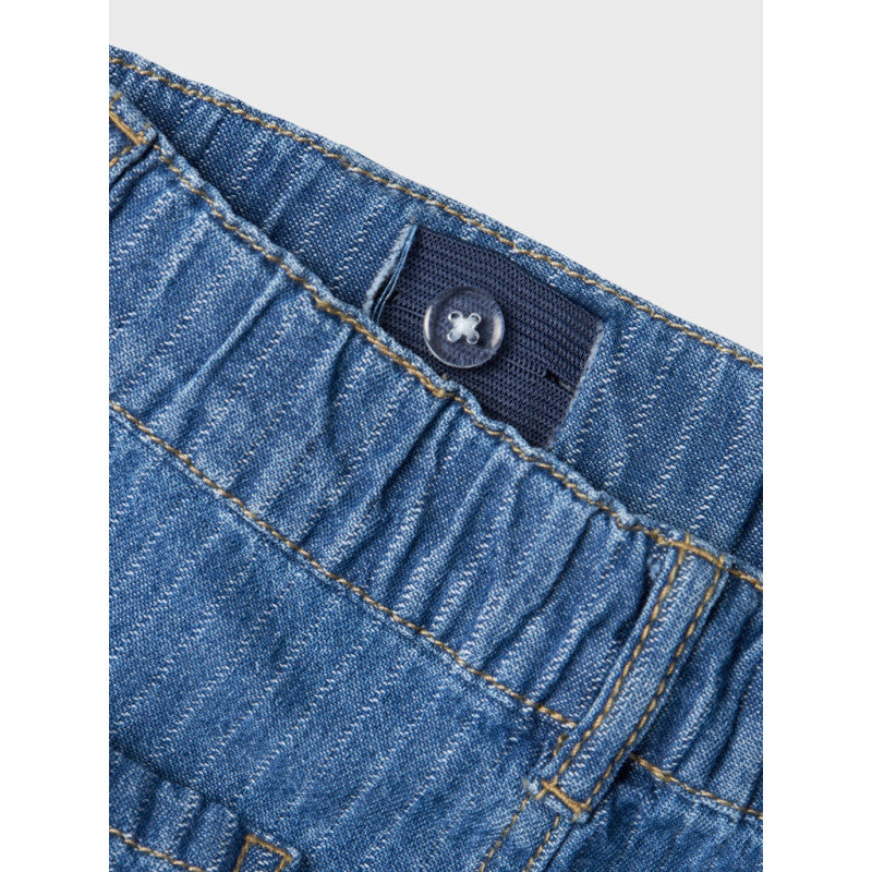 NAME IT - Ben Tap Stribet Jeans Medium Blue Denim