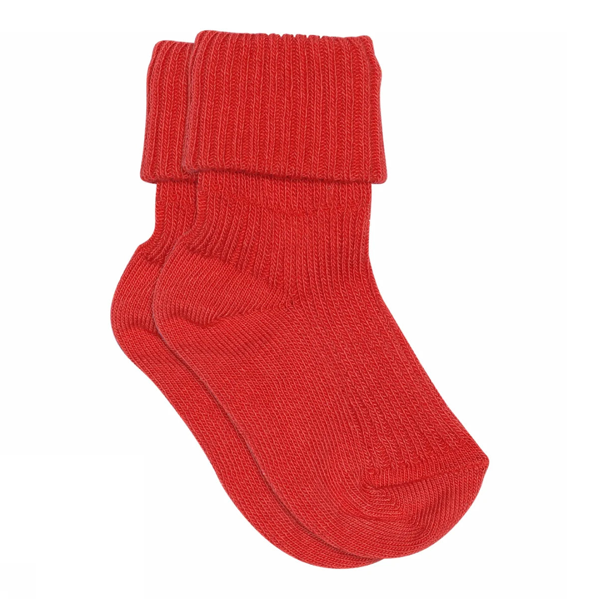 Cotton rib baby socks-Tomato