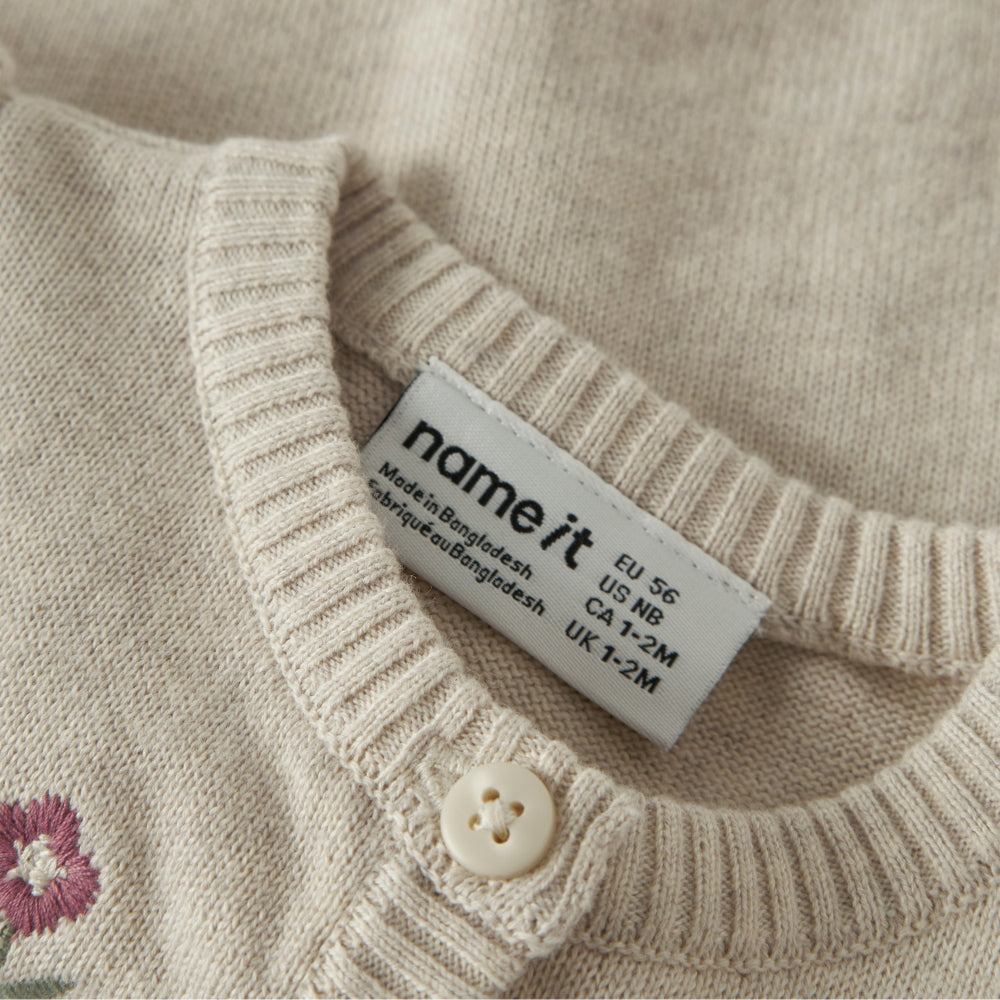 NAME IT - Flowers Strik cardigan
