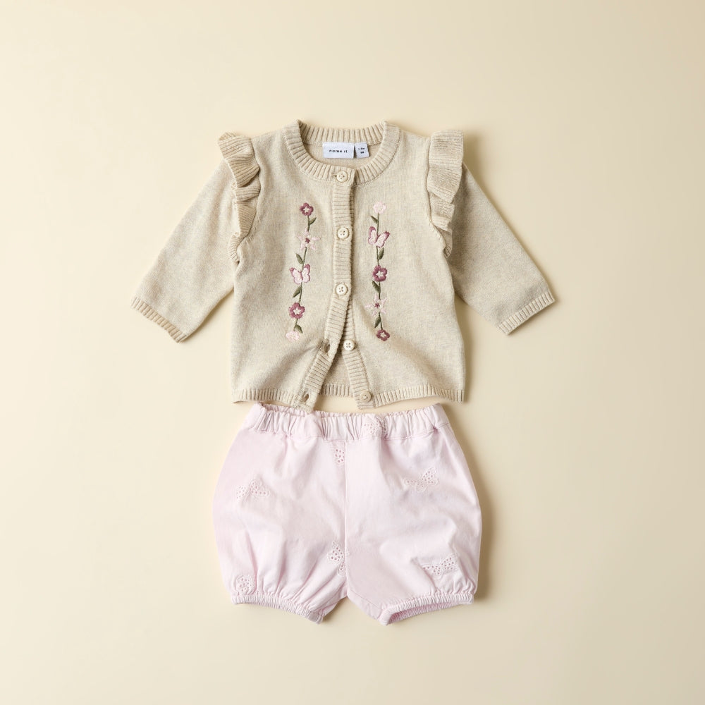 NAME IT - Flowers Strik cardigan