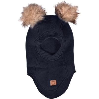 Mikk-Line Brushed Wool Balaclava med pomponer (Flere Farver)