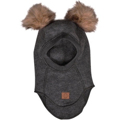 Mikk-Line Brushed Wool Balaclava med pomponer (Flere Farver)