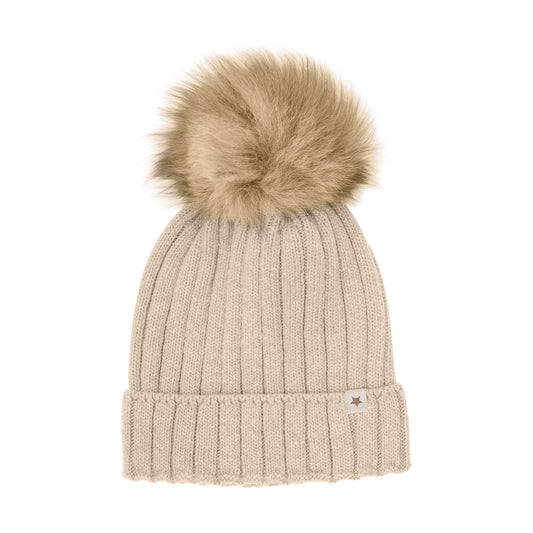 HUTTEliHUT - Hat Knit Alpaca Pompom