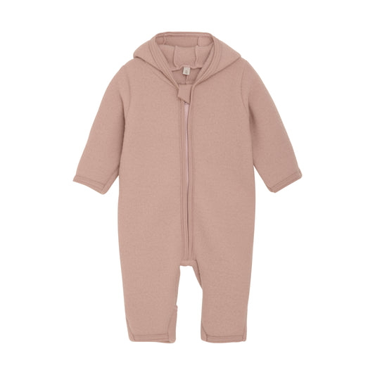 HUTTEliHUT - Heldragt m. øre Uldfleece - Mahogany Rose