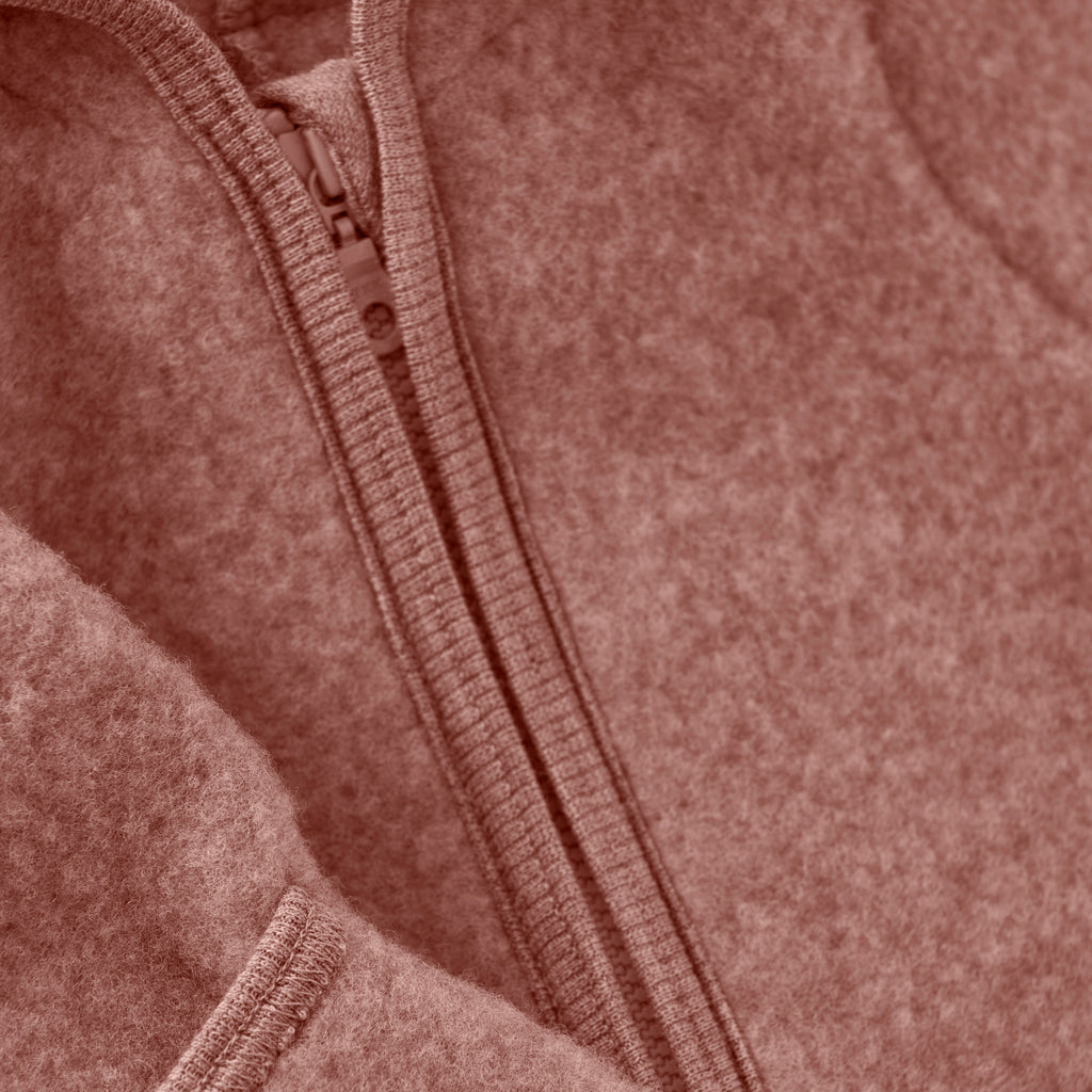 HUTTEliHUT - Heldragt Uldfleece - mørk Rosa str. 80