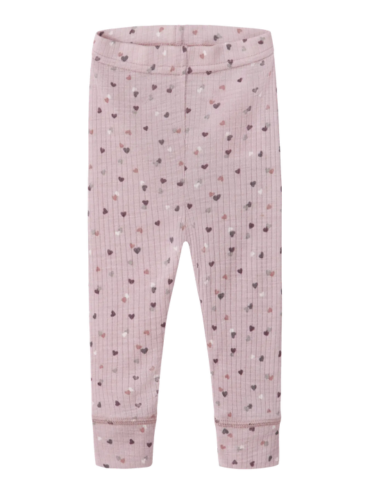 NMFWOMI - NAME IT Uld leggings med hjerter