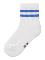 Name it - Fjalma strømper- Bright White Amparo Blue