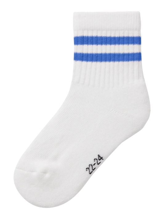 Name it - Fjalma strømper- Bright White Amparo Blue
