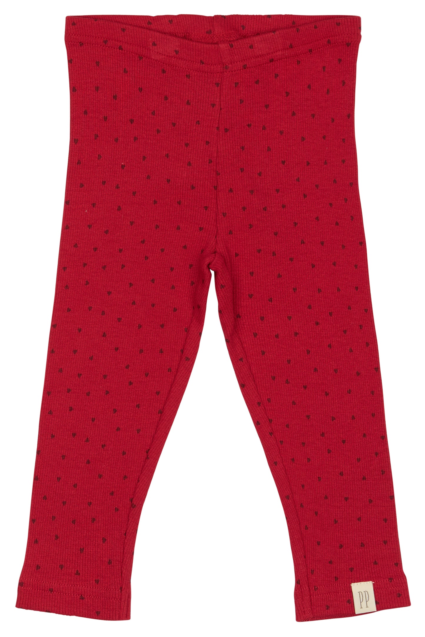 Petit Piao -  Legging Modal Heart Rød