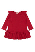Petit Piao - Dress L/S Frill Modal Heart