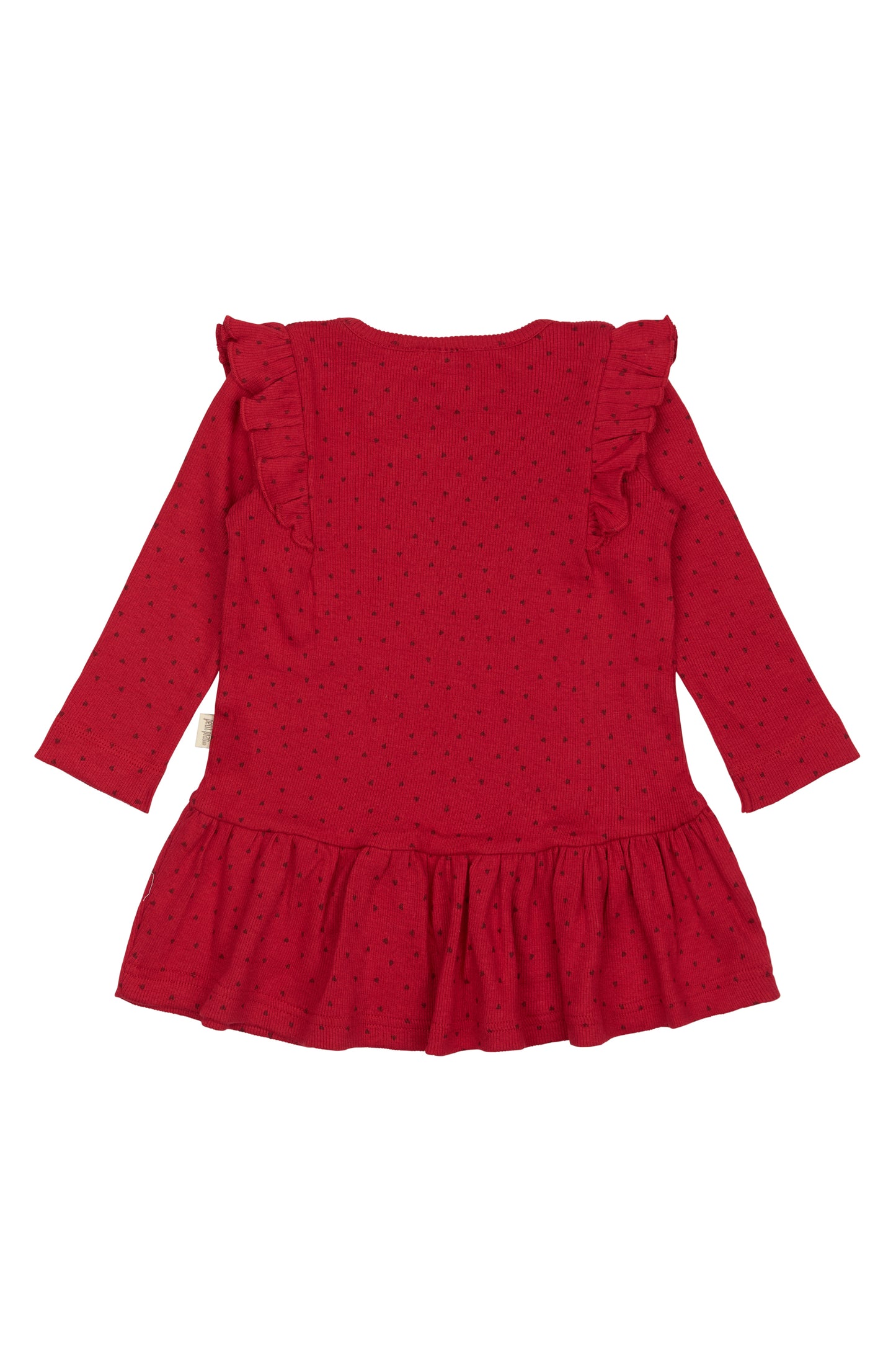 Petit Piao - Dress L/S Frill Modal Heart