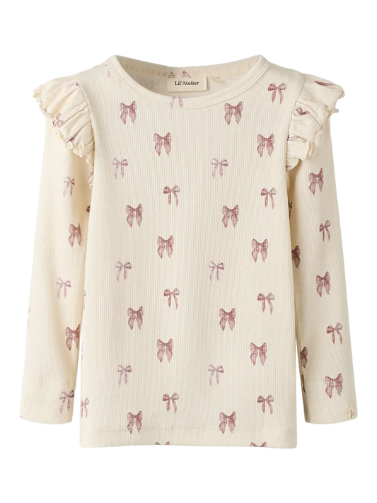 Lil'Atelier - SLIM TOP m. sløjfer