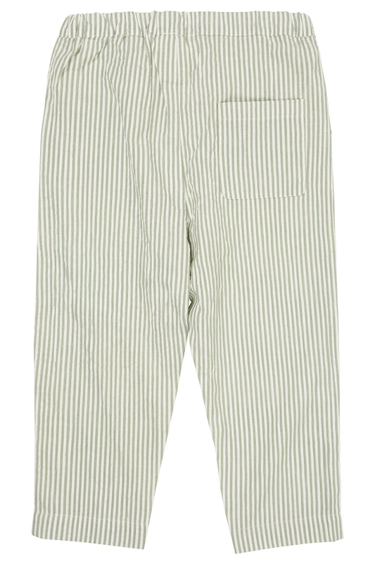 BÆK OG BØLGE BUKS - GREEN W CREAM STRIPE