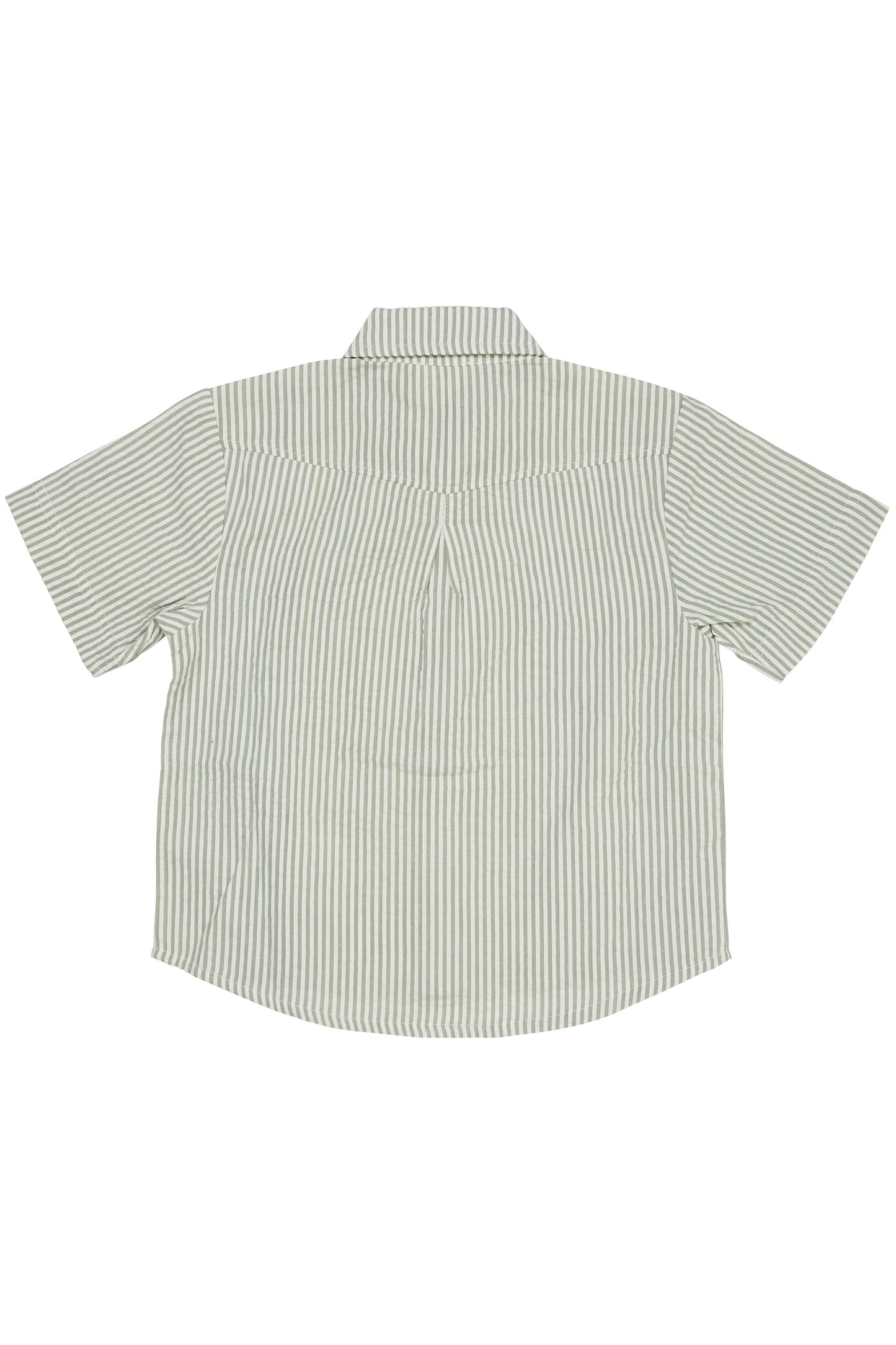 BÆK OG BØGLE BLUSE - GREEN W CREAM STRIPE