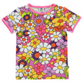 str. 2-3 år - Småfolk - T-shirt med blomster