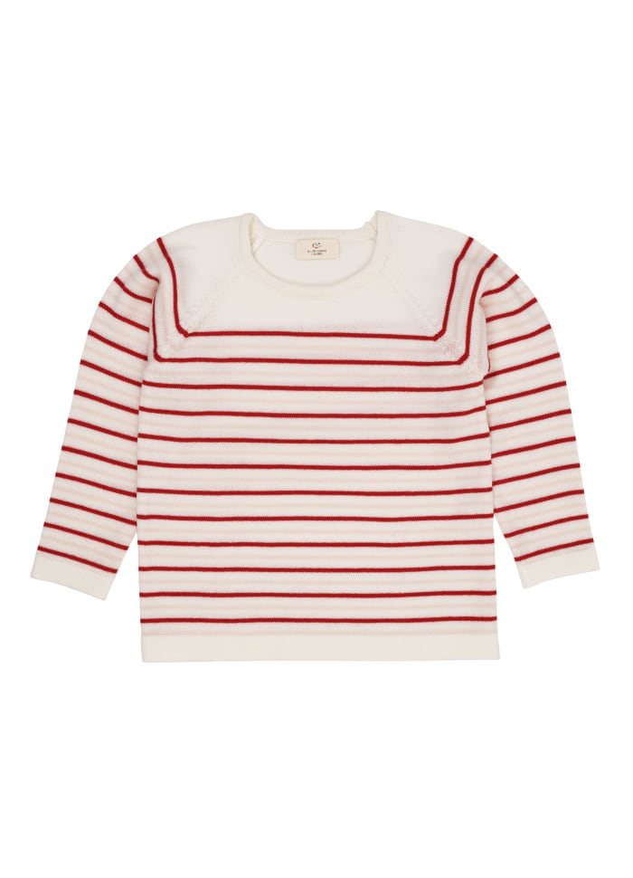 str. 110 - Copenhagen Colors - MERINO LT. KNITTED STRIPED BLOUSE