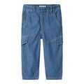 NAME IT - Ben Tap Stribet Jeans Medium Blue Denim